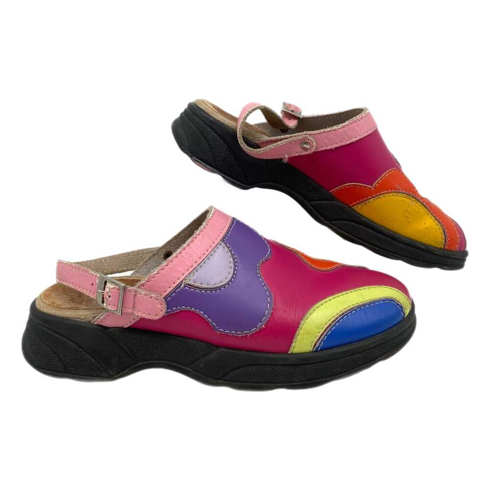 Hanna Andersson Pink Leather Mule Clogs | Size 37EU